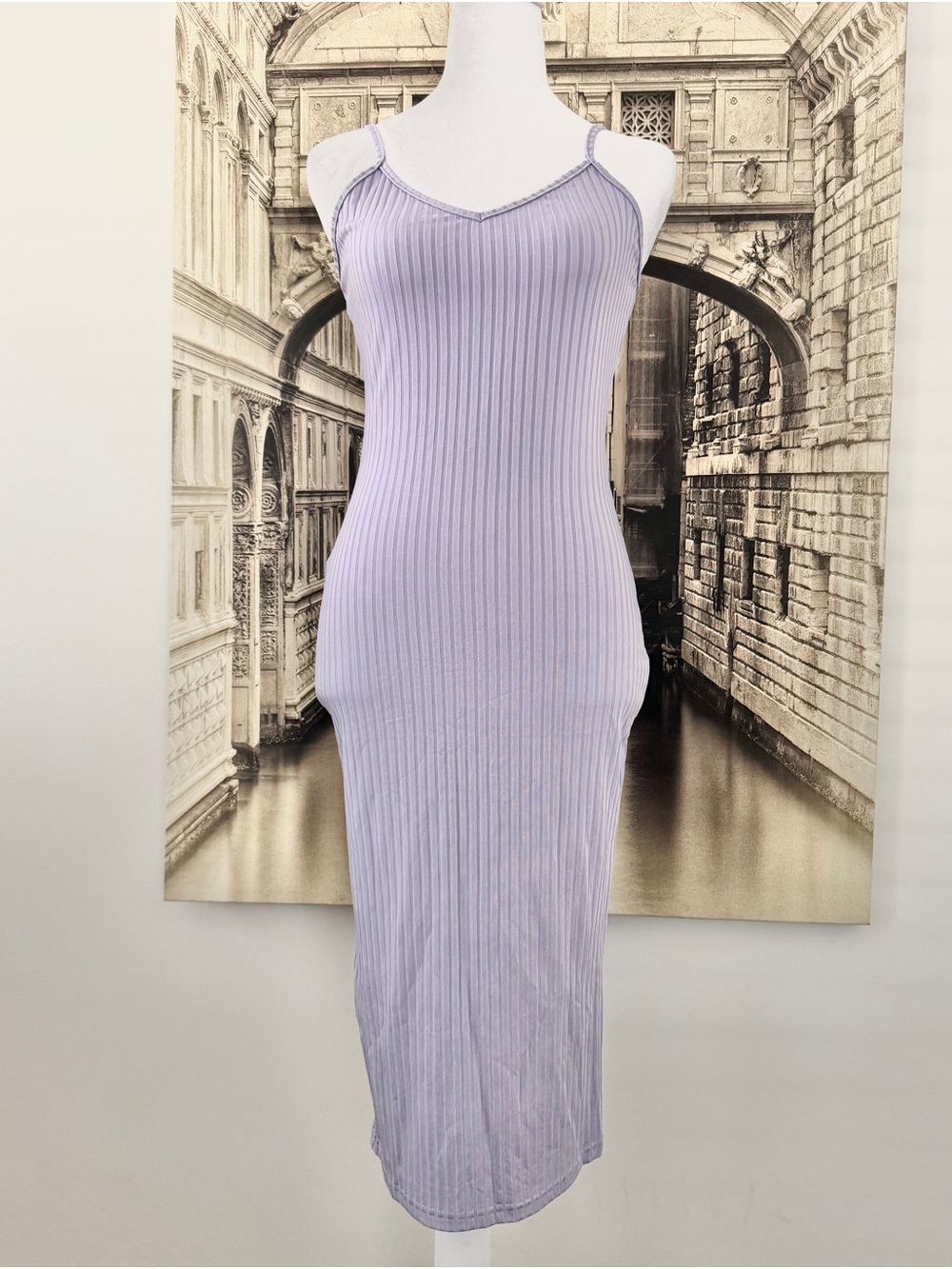 NWOT SHEIN Lilac Ribbed Midi Slip Dress - Women